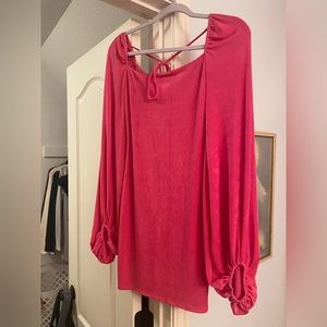 Pink Lucy in the sky size medium long sleeve tight fit dress